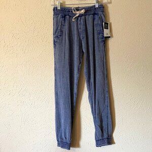 NWT Ripcurl Cotton Joggers with smocked waist/ankles, Size S